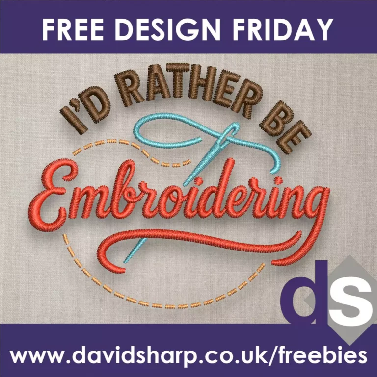 I'd rather be embroidering.