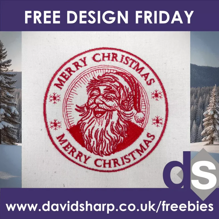 Free Design Friday featuring a festive Christmas design with holiday-themed graphics and colors.